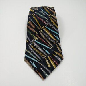 Vintage 1994 Nicole Miller fountain pen Silk tie